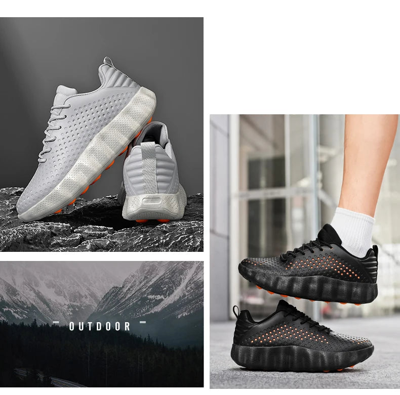Men's Comfortable Running Shoes Breathable Thick sole Non-slip Casual Sports Shoes Cushioning Outdoor Walking Sneakers For Men