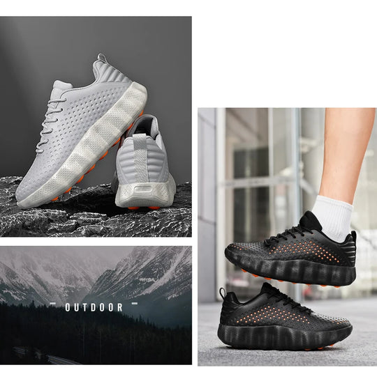 Men's Comfortable Running Shoes Breathable Thick sole Non-slip Casual Sports Shoes Cushioning Outdoor Walking Sneakers For Men