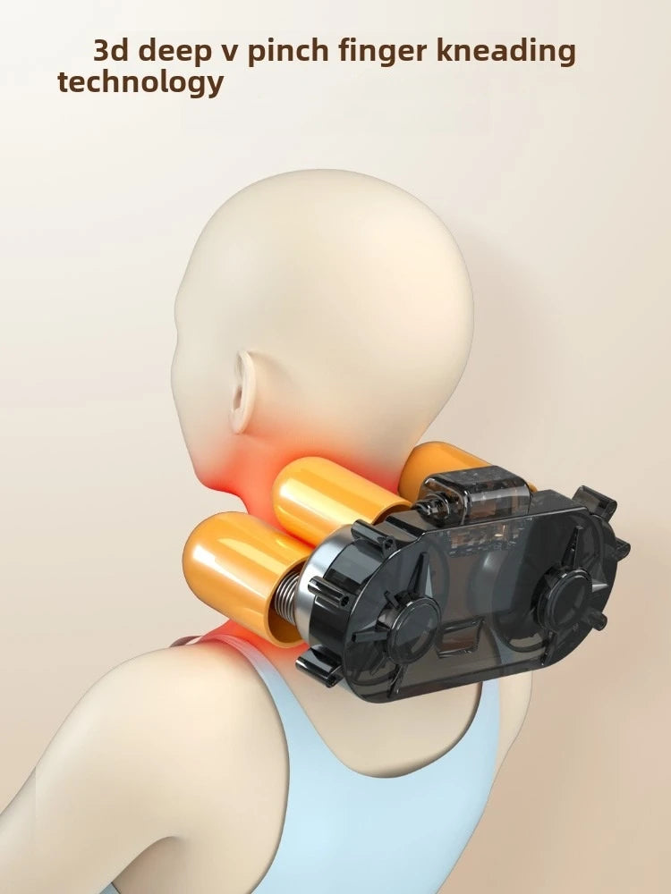 JAIYORL Shiatsu Neck Massage Pillow Electric Cushion Back Massager Deep with Heat Tissue Kneading for Shoulder Relax Muscles