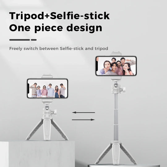 White Foldable Tripod & Monopod Mount for DSLR, Android, iPhone, Smartphone (1/4'' Thread)