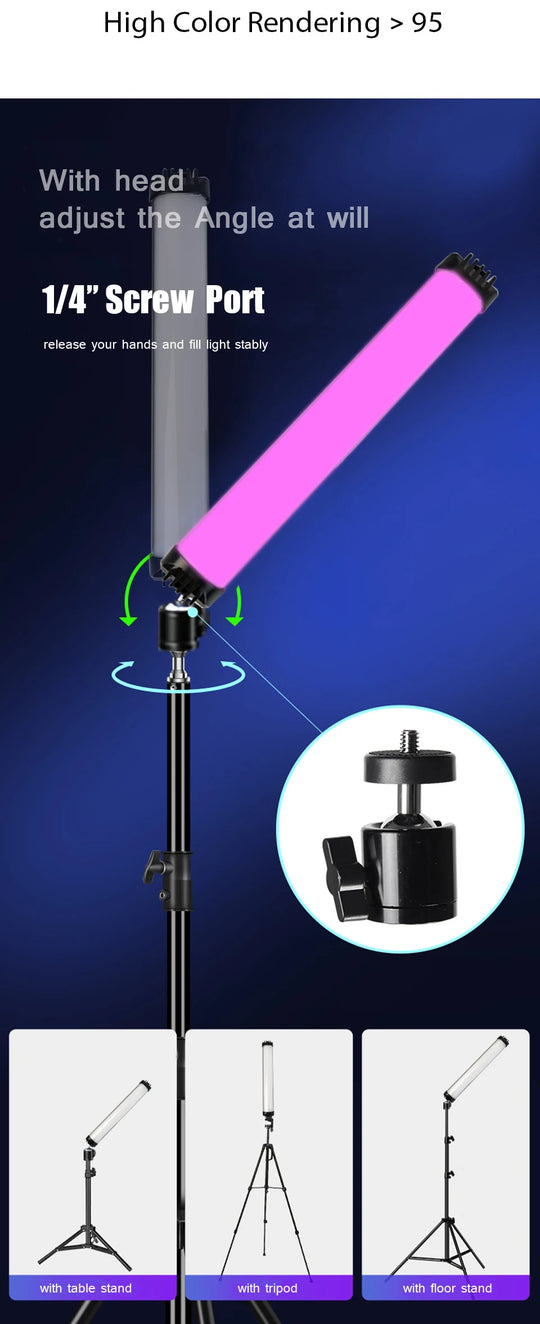 Mini RGB Magnetic Photography Lighting Stick