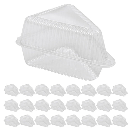 50 Pcs Cake Box Set Bread Containers Slice Carrier Triangle Pie Sandwich Cookie to Go The Pet Cheesecake