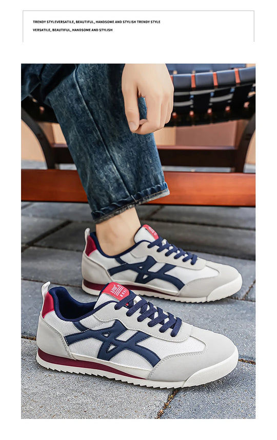 Men's Casual Shoes Fashion Sneakers Low Top Lace Up Lightweight Comfortable Breathable Walking Shoes For Daily Wear