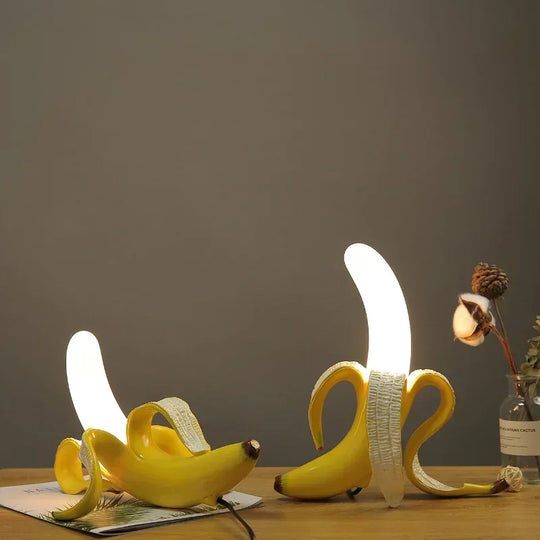 Italy lamp Banana Night lights Luminarie Modern Living Room Glass Led Table Lamp Bedroom Bedside desk lamp Home Deco Lighting