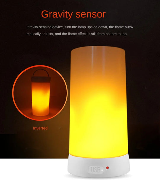 LED Flame Lamps for Room Simulated Flame Night Lights Lava Lamps Indoor Bar Ktv Wedding Decoration for Christmal New Year Gift