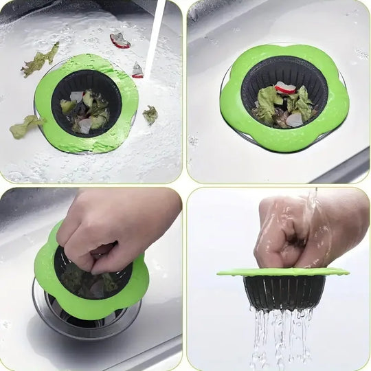 2pcs Silicone Kitchen Sink Strainer