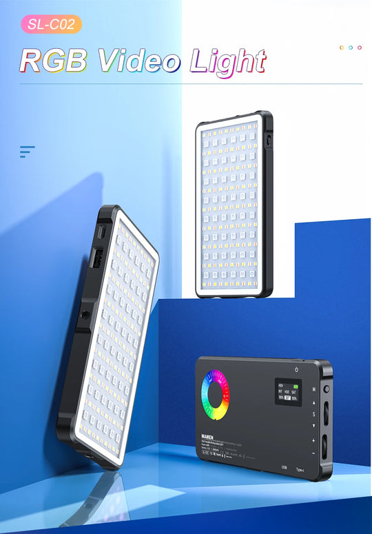 MAMEN 70° Spotlight RGB Video Light