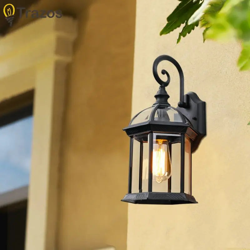 Outdoor WallLamp Waterproof Retro American Villa Courtyard Aisle Corridor Outdoor Simple Garden LED Balcony Wall Lamp