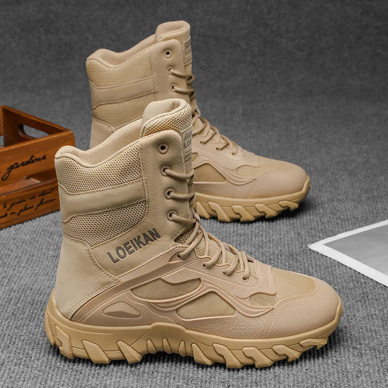 Men's Tactical Military Boots | Non-Slip High-Top Hiking Shoes