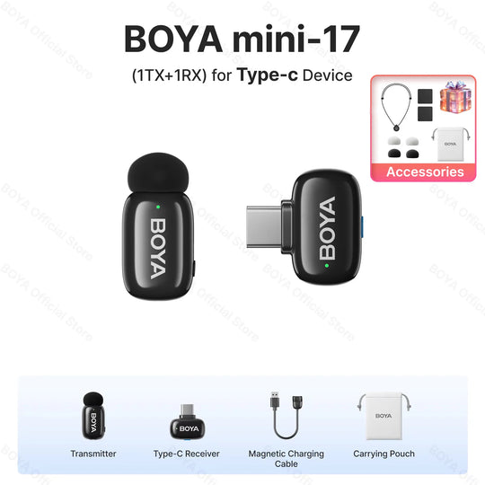 BOYA Mini Wireless Lavalier Microphone