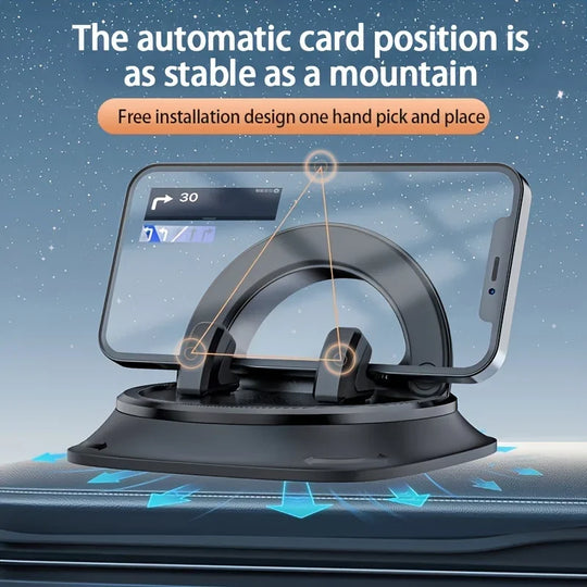 Adjustable Car Phone Holder With 360° Rotation, Silicone Anti-slip Pad, Suitable For Dashboard Navigation, Can Be Used In Cars,
