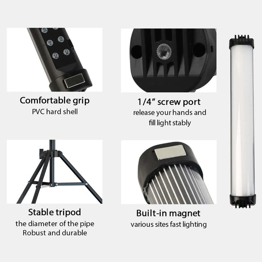 Mini RGB Magnetic Photography Lighting Stick
