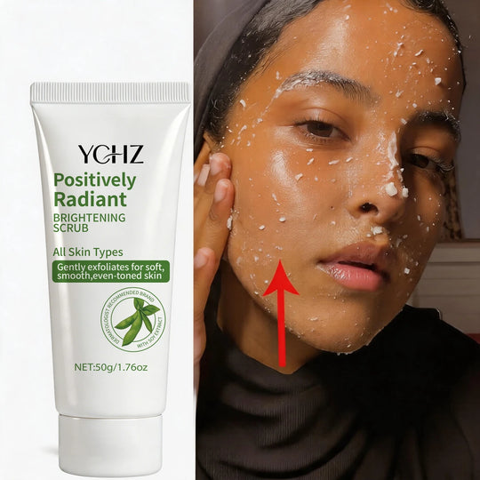 Radiant Skin Cleansing Scrub Gel, Moisturizing Formula, Rich in Soybean Extract, Helps Improve Skin Tone and Texture; Oil-Free