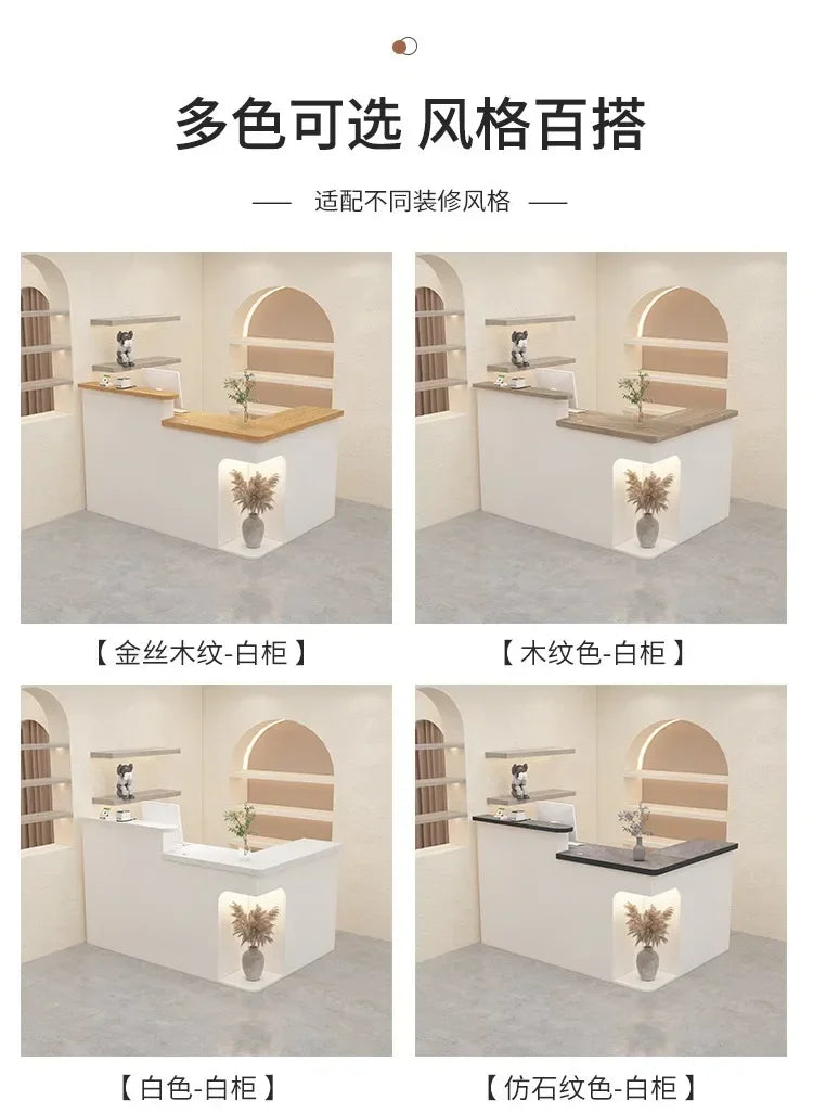 Bar Modern Reception Desk Tall Cabinet Lights Office Table Reception Desk Commercial Cashier Mostrador Garden Furniture Sets