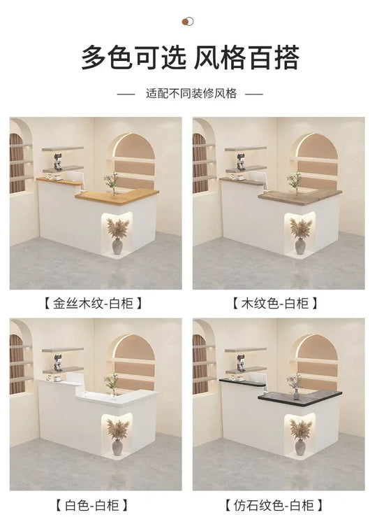 Bar Modern Reception Desk Tall Cabinet Lights Office Table Reception Desk Commercial Cashier Mostrador Garden Furniture Sets