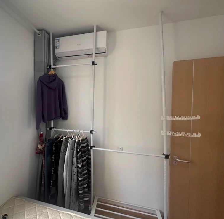 Dressing Rooms Hanger Floor Clothes Racks Clothing Shoe Floor Bedroom Garment Rack Rail Free Standing Percheros Furniture