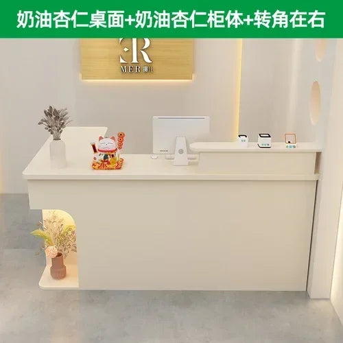 Bar Modern Reception Desk Tall Cabinet Lights Office Table Reception Desk Commercial Cashier Mostrador Garden Furniture Sets