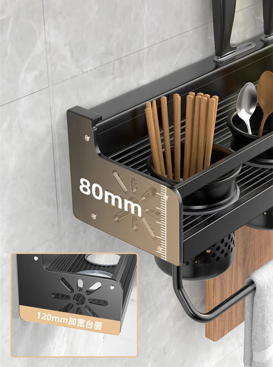 Kitchen Spice Storage Knives Holder Knife Stand Spice Rack Organizer Knives Holder Spoon and Chopsticks Rest Hanging Organizers