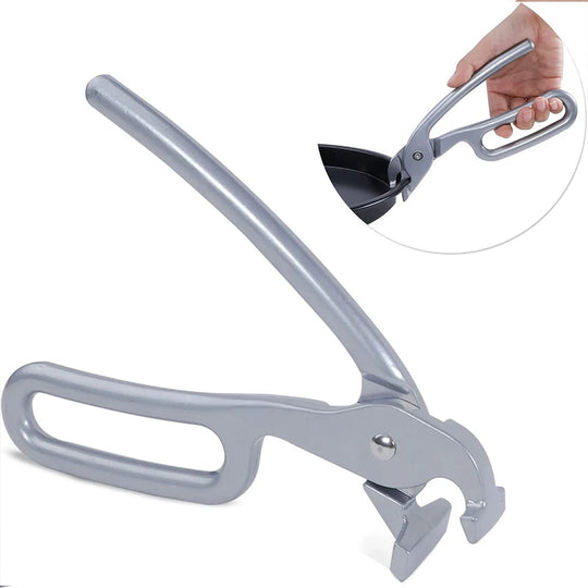 Pizza Pan Gripper for Deep Pizza Pans Heavy Duty Cast Aluminum Pan Tongs Oven Pans Gripper Clips Hot Plate Bowl Retriever Tools
