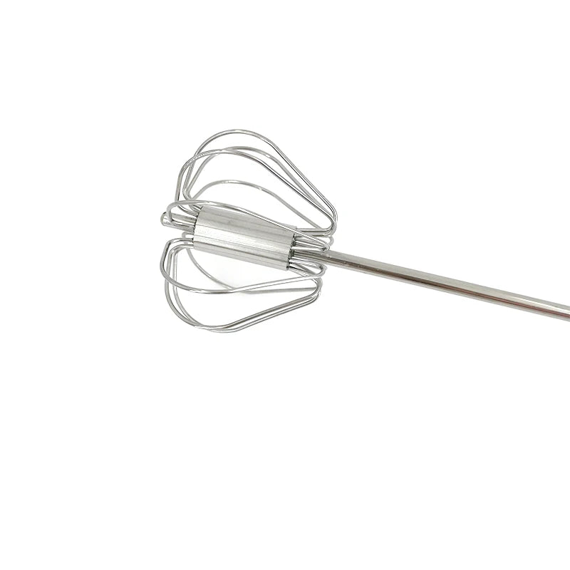 Semi-Automatic Egg Beater 304 Stainless Steel Egg Whisk Manual Hand Mixer Self Turning Egg Stirrer Kitchen Egg Tools
