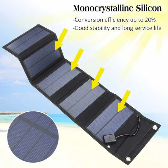 Foldable 12W USB Solar Panel Charger