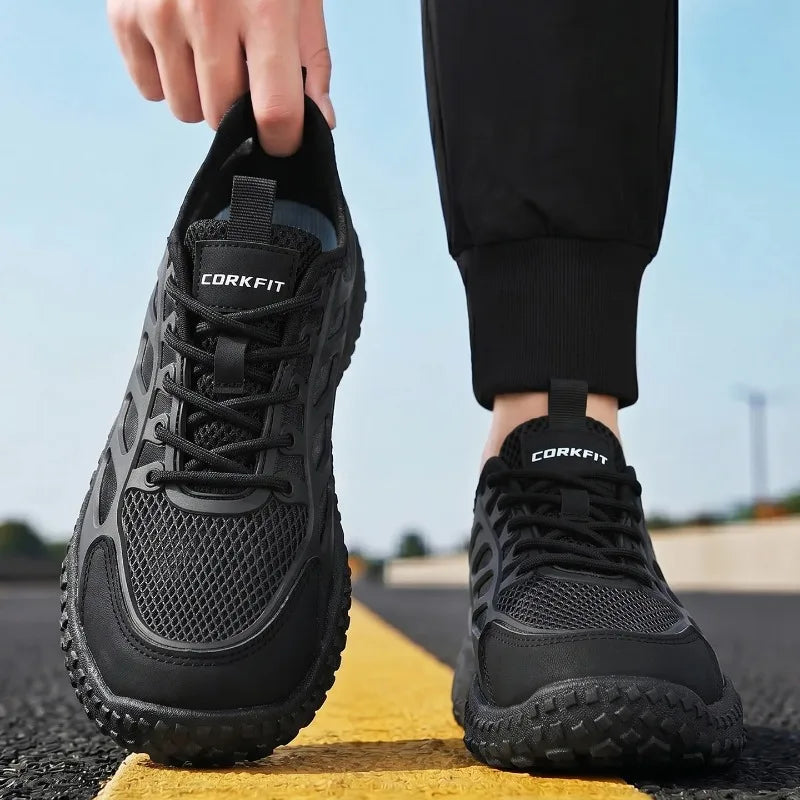 Men's Casual Sneakers Breathable New Versatile Mesh Casual Shoes Summer Anti Slip Wear-resistant Hiking Shoes Outdoor Walking