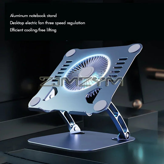 Aluminum Laptop Stand with Cooling Fan