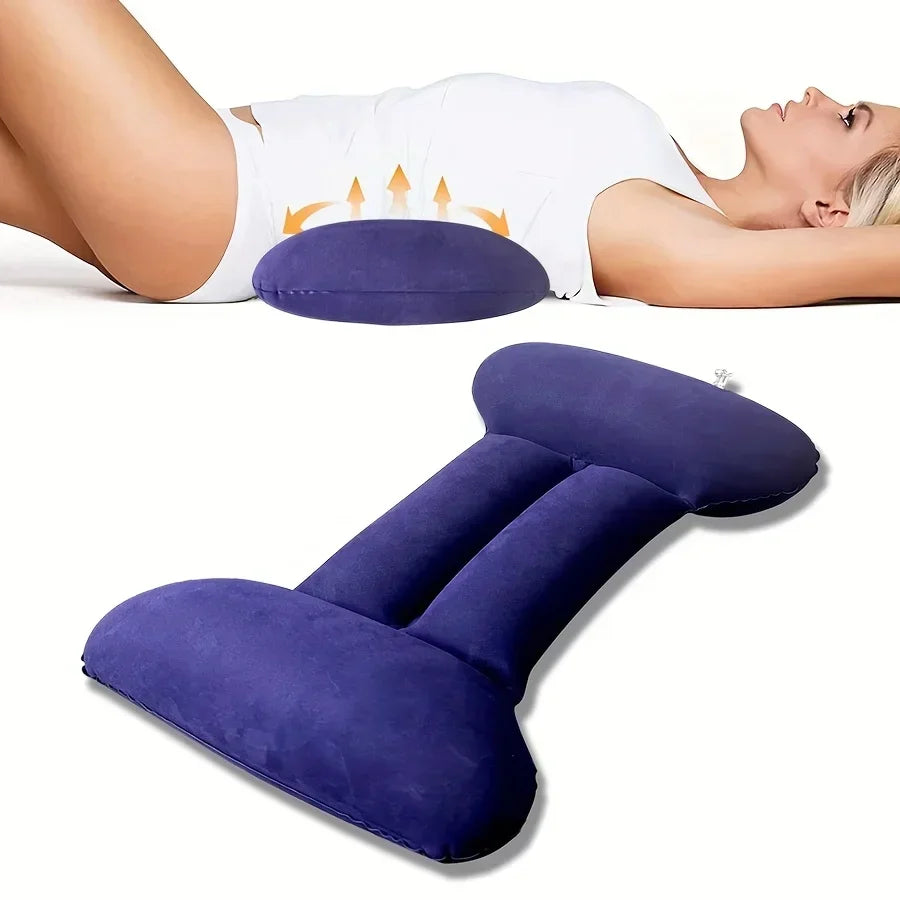 Inflatable Pillow Adjustab  Lumbar Support Pillow for Sleep Suitable for Side Lying and Supine Position