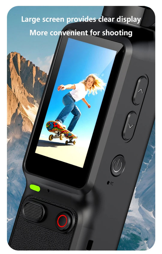 Lenovo HD 4K Action Camera 180° Rotatable For Vlog YouTube Tiktok Girls Record Life Video Recording Entry Portable Action Camera