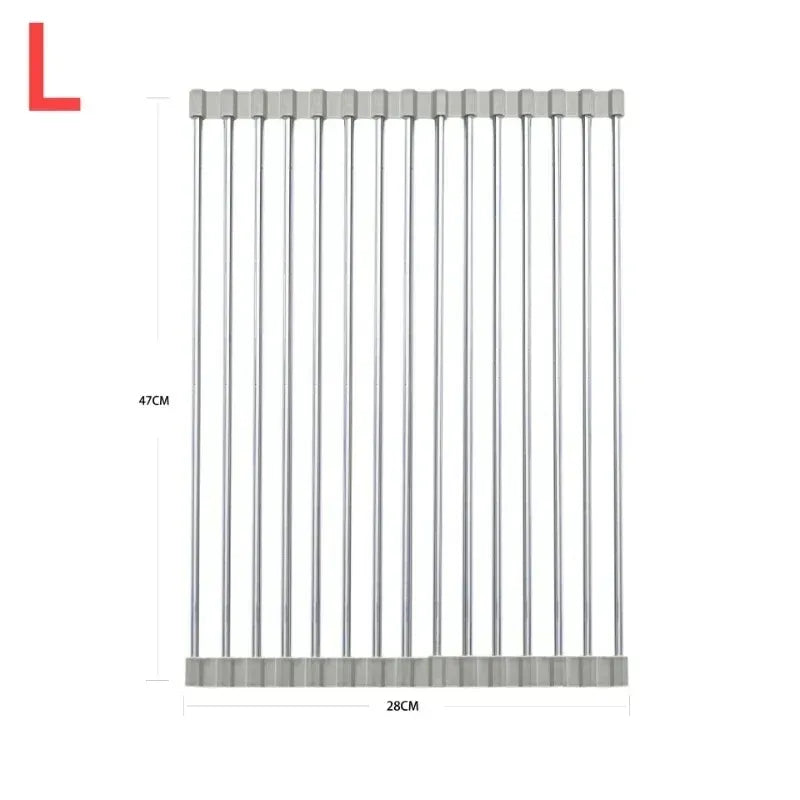 Silicone & Stainless Steel Fruit & Vegetable Dish Drainer