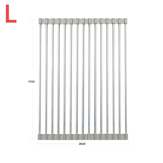 Silicone & Stainless Steel Fruit & Vegetable Dish Drainer