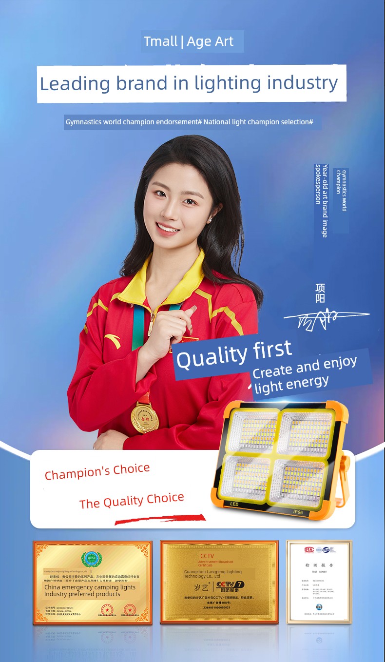 Led Stall Power Failure Emergency Satchel Solar Light