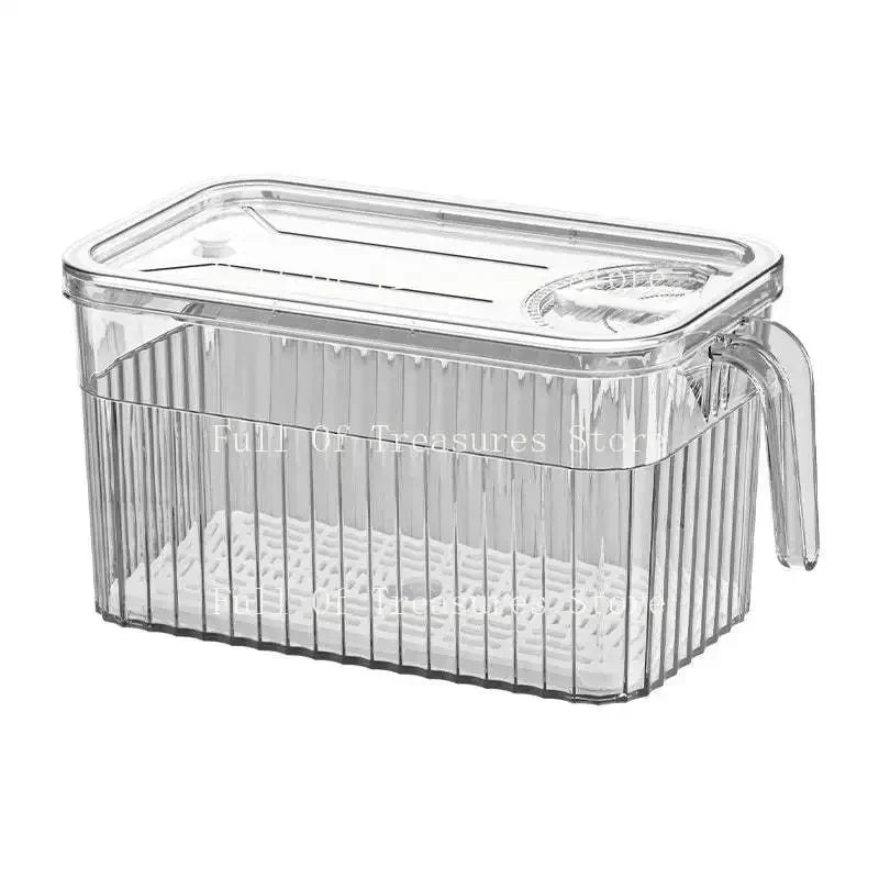 Refrigerator Storage Food Container with Drain Basket