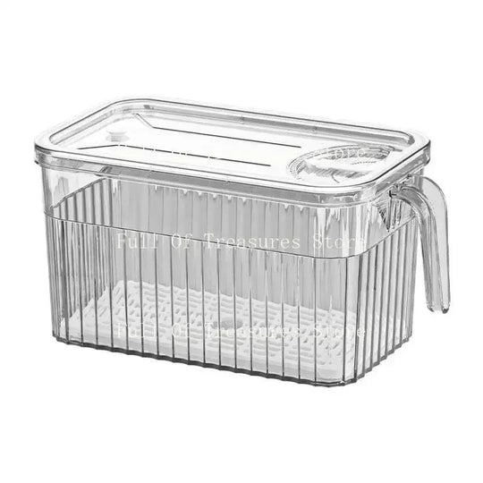Refrigerator Storage Food Container with Drain Basket