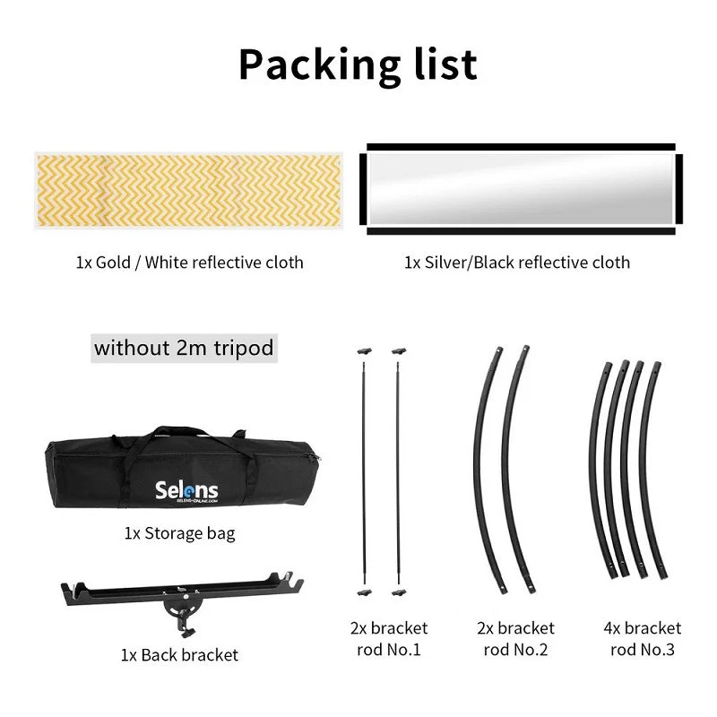 Selens 4-Color Cloth U-Type Reflector