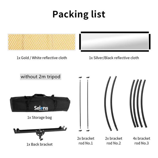 Selens 4-Color Cloth U-Type Reflector