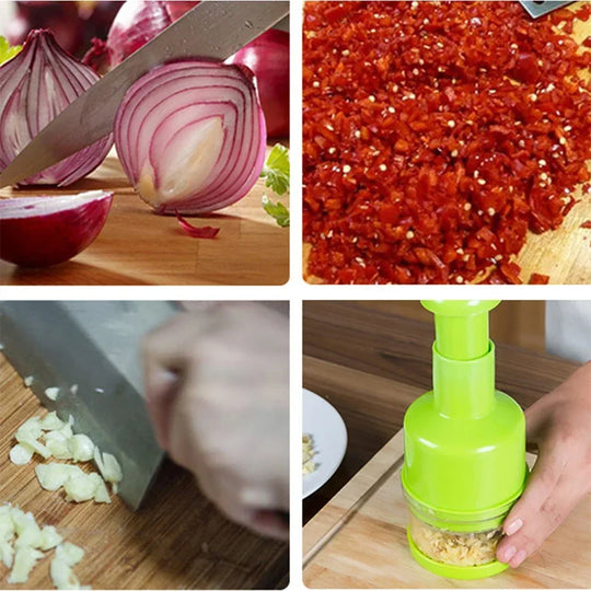Durable Multifunction Manual Onion Chopper Garlic Crusher Pressing Food Cutter Vegetable Slicer Peeler Mincer Kitchen Tools