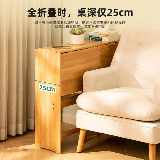 Folding Desk Computer Table Office Desk Student Home Small Desktop Solid Wood Bedroom Bedside Writing Workstation