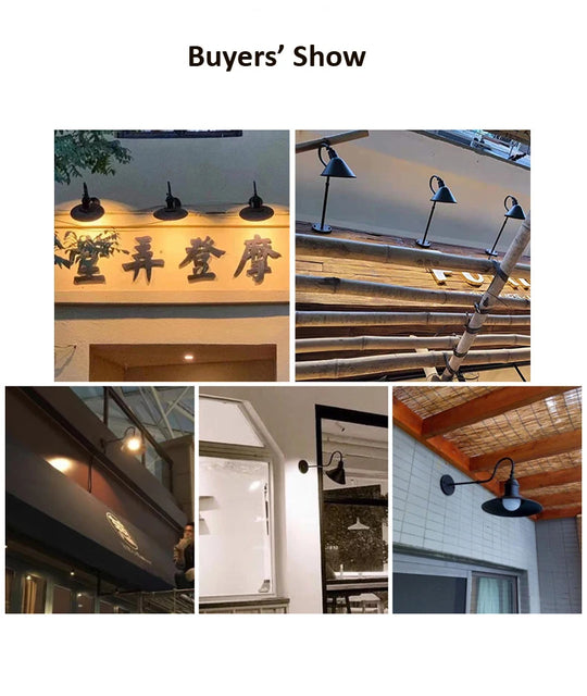 American Industrial Wall Lamp Porch Lamp Outdoor Courtyard Garden Lamp Billboard Park Wall Light Stair Bedside Bedroom Lighting