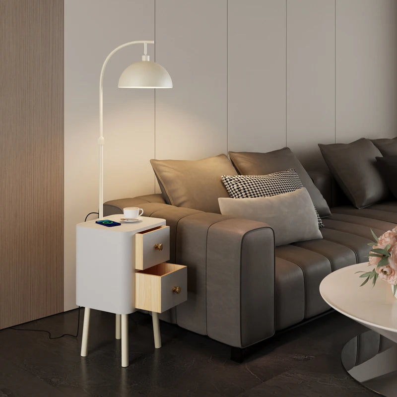 Italian Luxury Nightstand with Light Drawers