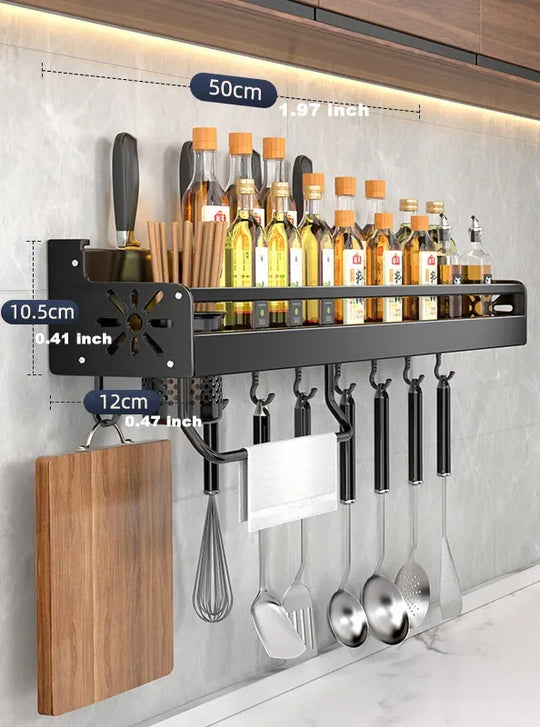 Kitchen Spice Storage Knives Holder Knife Stand Spice Rack Organizer Knives Holder Spoon and Chopsticks Rest Hanging Organizers