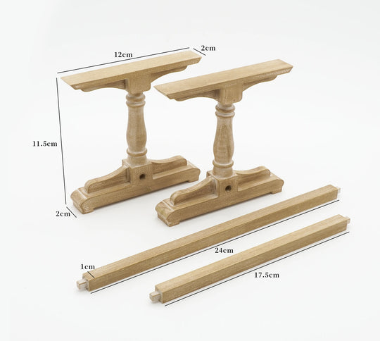 1/6 doll house model furniture accessories mini model Free combination retro table legs desktop