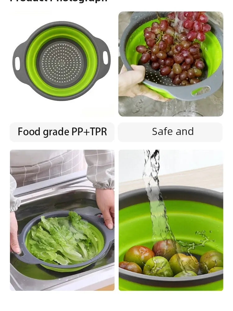 Collapsible Silicone Strainer Basket