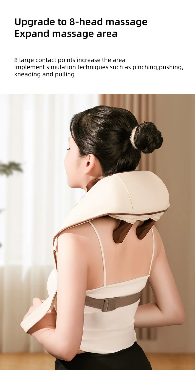 Neck shoulder Massager Deep Tissue shiatsu Back Massagers with Heatfor Pain Relief Electric Kneading Squeeze Muscles Massage