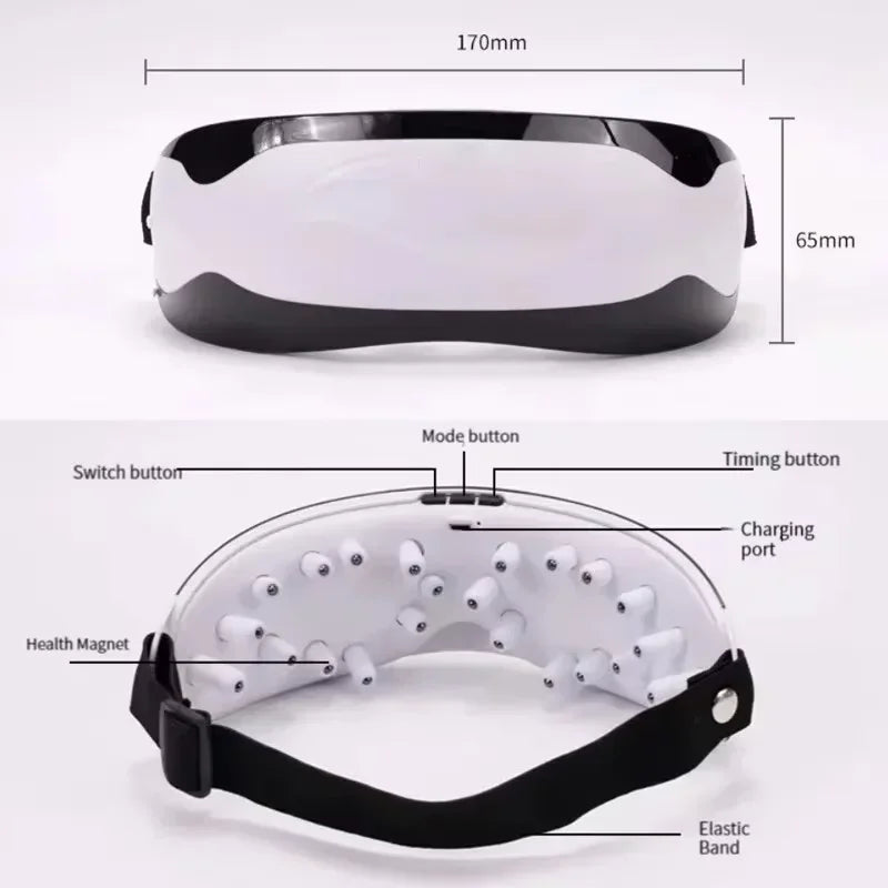 Eye Massager Instrument Electric Silicone Magnetic Massager Eye Care Instrument Eye Massager to Relieve Eye Fatigue Massager