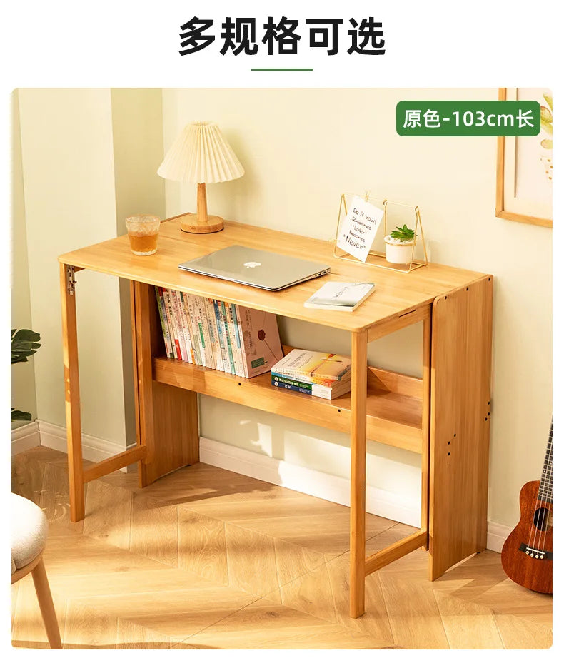 Folding Desk Computer Table Office Desk Student Home Small Desktop Solid Wood Bedroom Bedside Writing Workstation