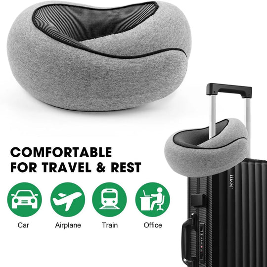 Portable Adjustable Memory Foam Travel Neck Pillow