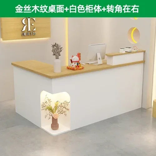 Bar Modern Reception Desk Tall Cabinet Lights Office Table Reception Desk Commercial Cashier Mostrador Garden Furniture Sets
