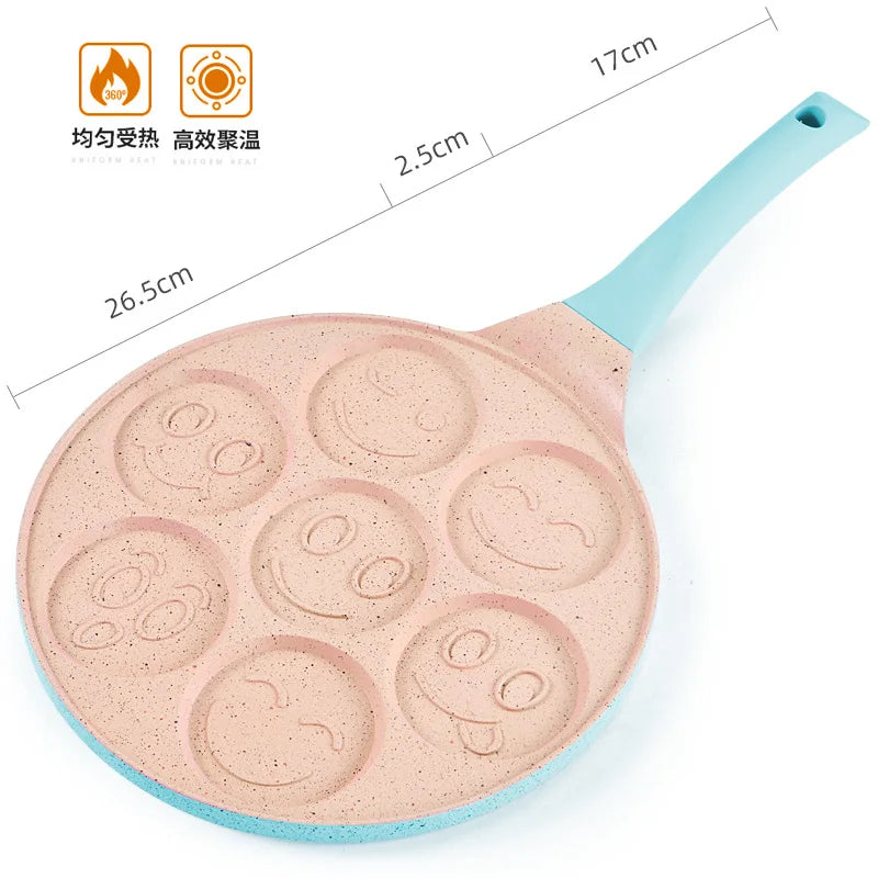 Seven Hole Breakfast Nonstick Frying Pan Pan With A Flat Bottom Porous Omelette Pan Baby Omelette Mold