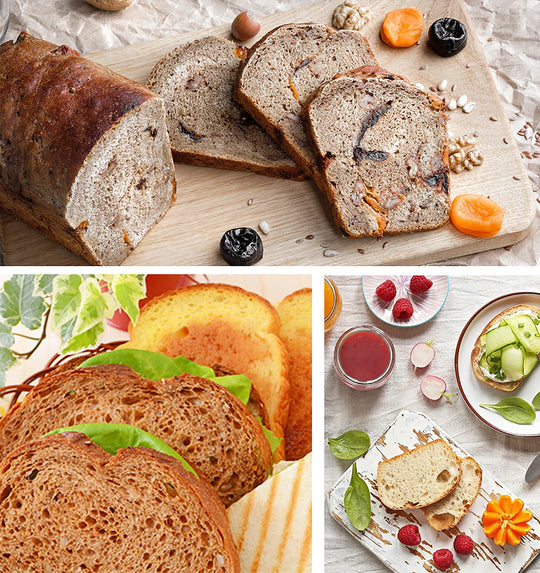1.5kg Automatic Bread Machine 850w Programmable Bread Maker 15-hour Pre-set Timer Control Panel With Lcd Display Sonifer